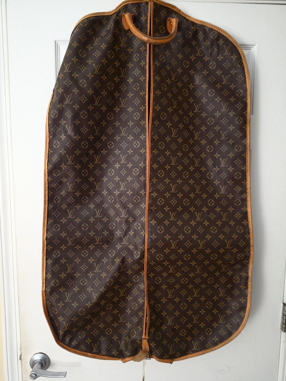 Louis Vuitton Brown Monogram Garment Bag with Tan Trim